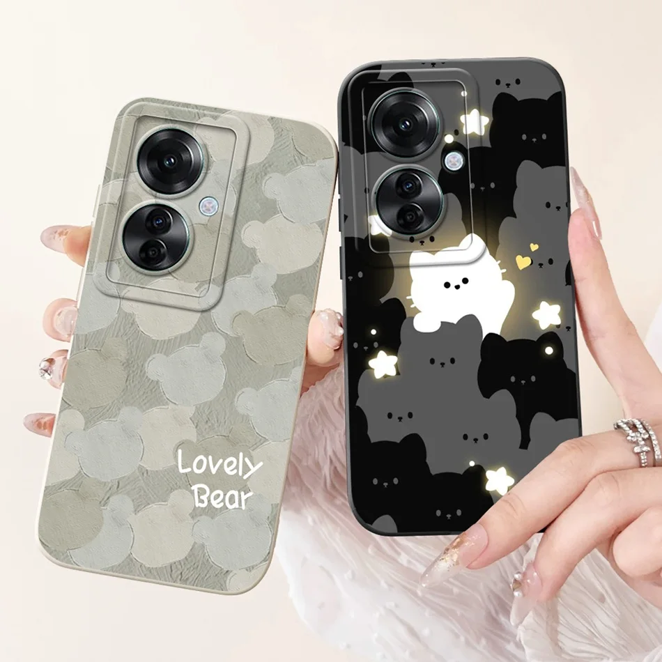 For OPPO Reno11 F 5G Case Reno 11F CPH2603 2024 Elegant Printing Camera Protective Shockproof Soft Silicone Phone Cases