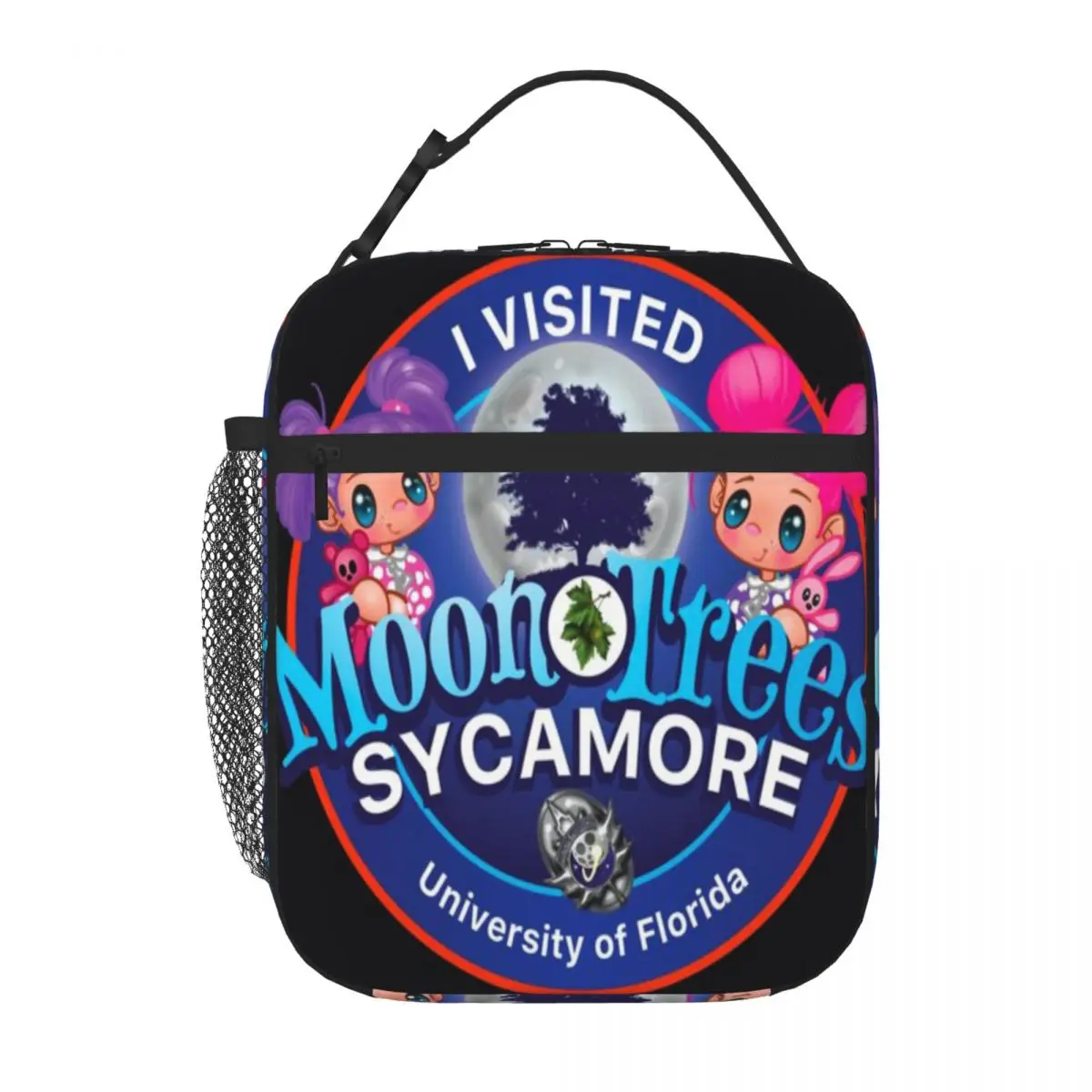 Hot Sale Izzy And Dee Adventures - Moon Trees - UF Denim Style Snack Bag Overnight Trip Foldable Lunch Bag