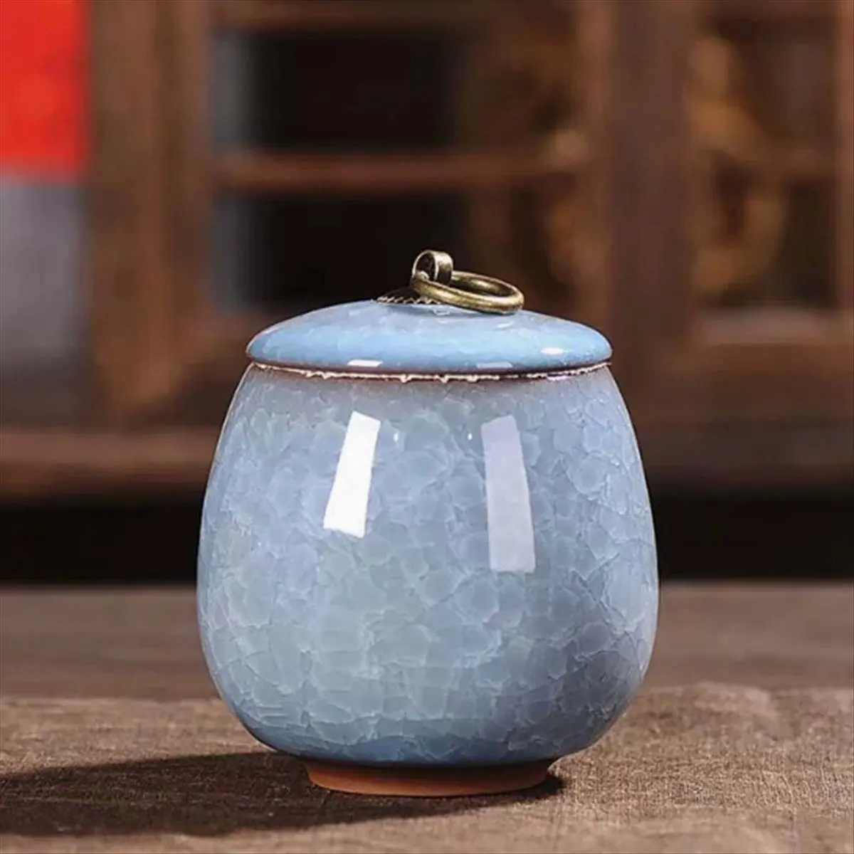 DT81 Portable Ceramic Teapot, Scented Tea, Dendrobium Teapot, Pet Urn, Jar,Powder, Ointment, Mini Teapot Light Gray