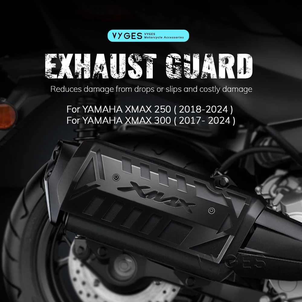 

Защита выхлопной трубы мотоцикла, защита от ожогов, крышка выхлопной трубы для YAMAHA XMAX 300 X-MAX 300 250 2017-2024