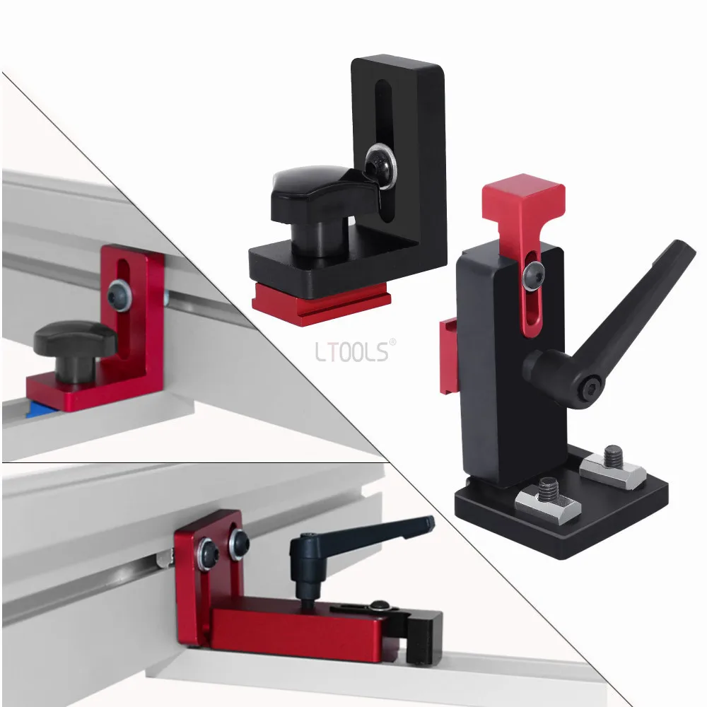 F45/30 Type Aluminum Alloy Miter Track Stop Locator Adjustable Fence Flip Stop Accurate Length Limit Device Woodworking Tools