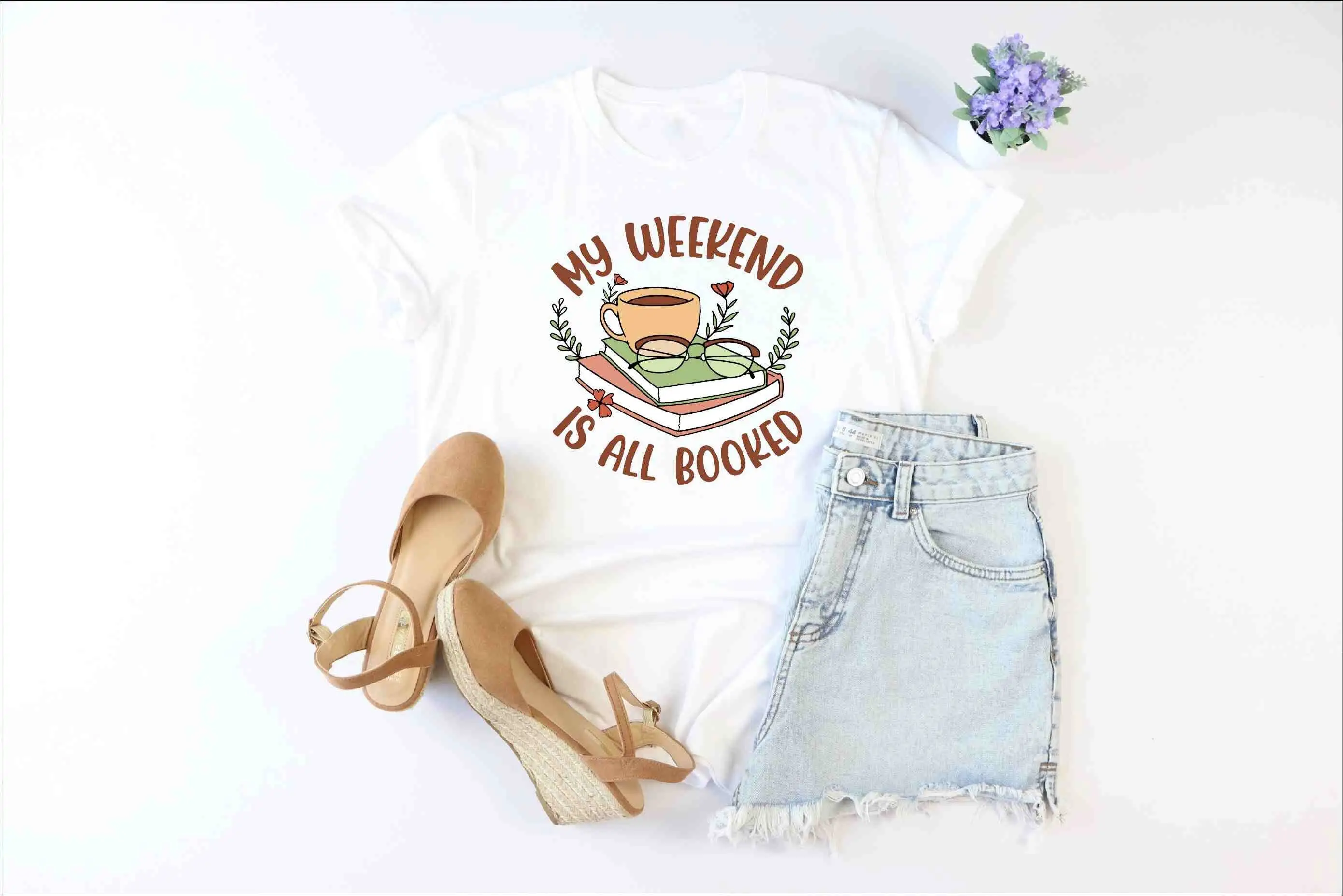 My Weekend Is All Booked T Shirt Bibliophile Book Nerd Bookish Reader Girl Lover Librarian Mom