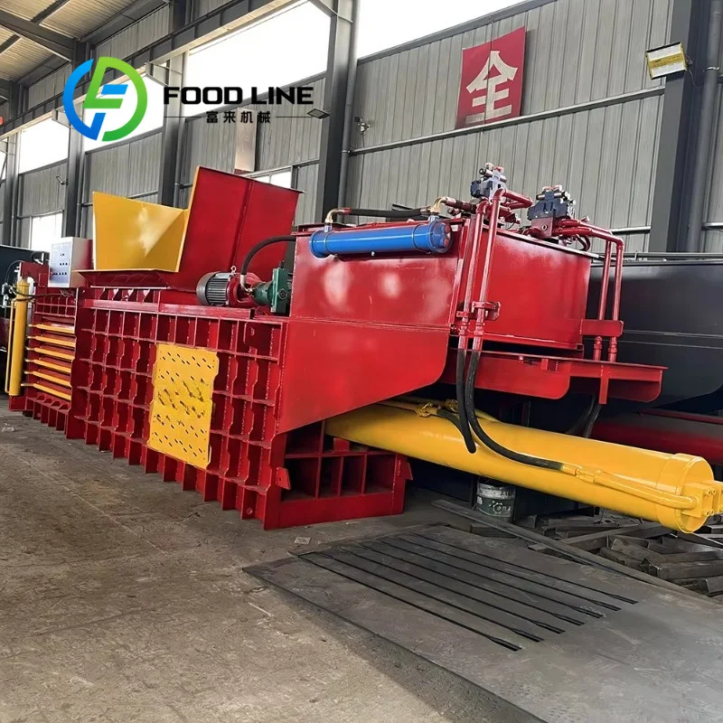Horizontal Hydraulic Baler Hydraulic Baling Equipment For Waste Fiber Fabric Plastic Film Recycling And Volume Minimization
