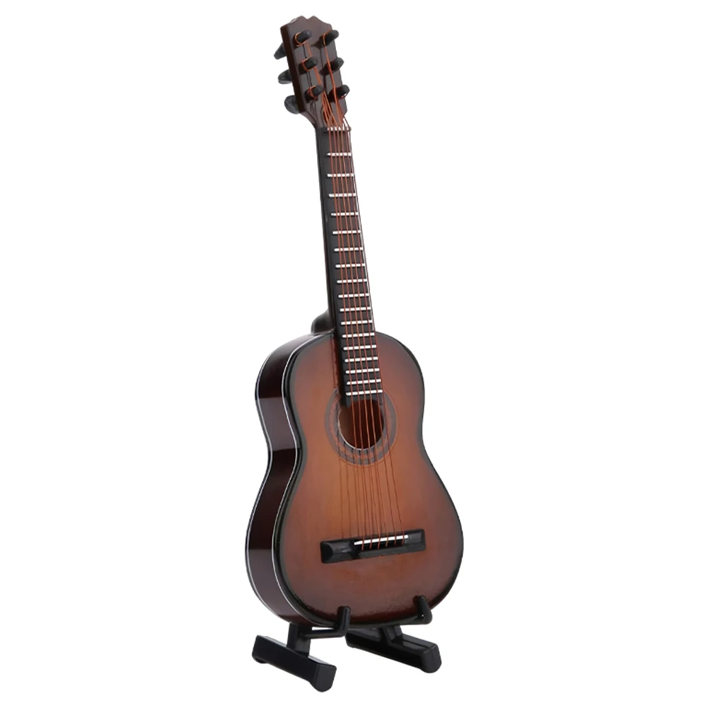 Miniature Musical Instrument with Support Wooden Decorative Ornament Musical Instrument Replica for Miniature Model Decor Gift view 6
