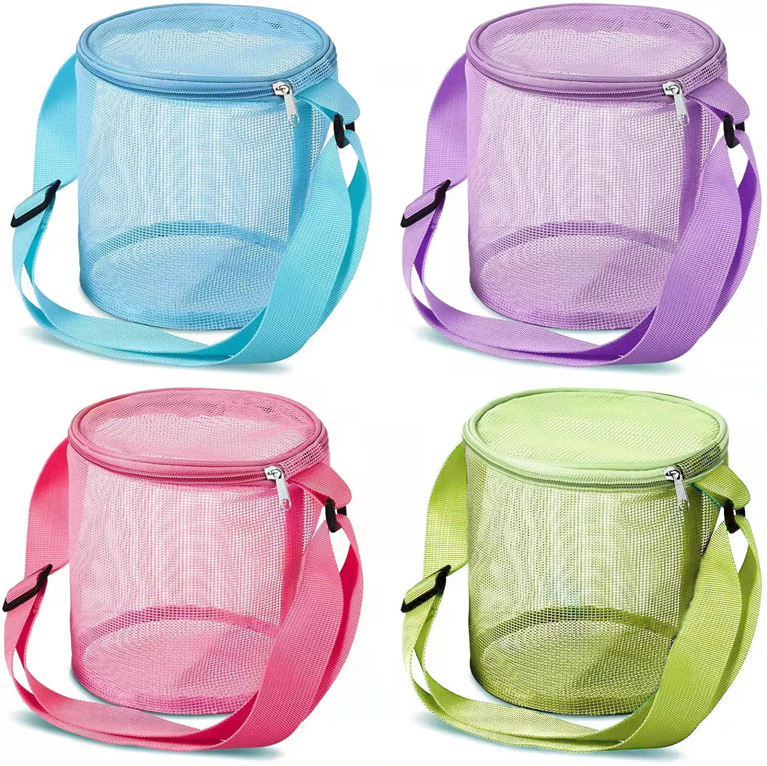 Uttpll Bolsa De Playa De Malla Colorida Ajustable Para Niños | Envío gratis