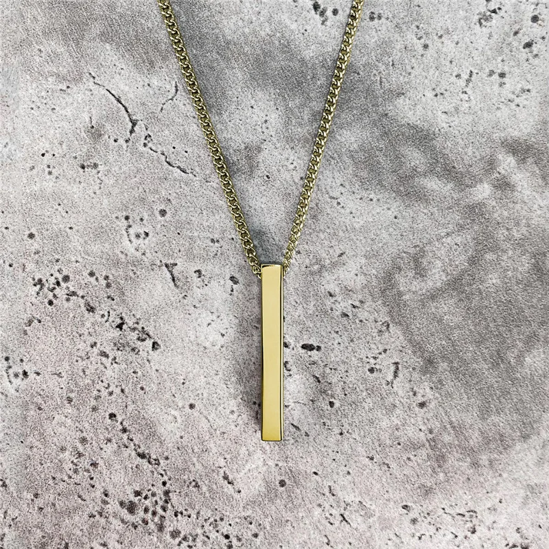 European and American minimalist necklace ins cool style temperament versatile hip-hop geometric pendant long necklace image 5