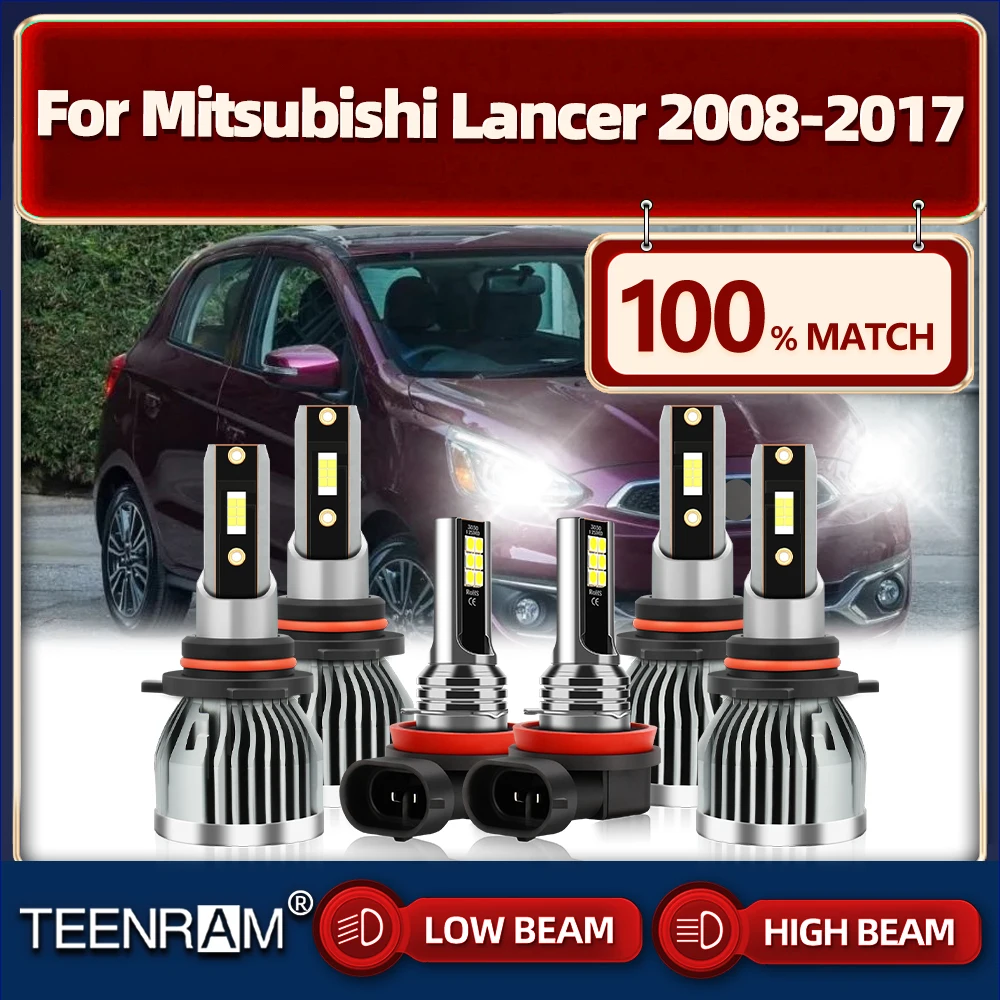 

60000LM Turbo LED Headlight Bulbs 360W High Power Car Lamp 6000K 12V Fog Lights For Mitsubishi Lancer 2008-2014 2015 2016 2017