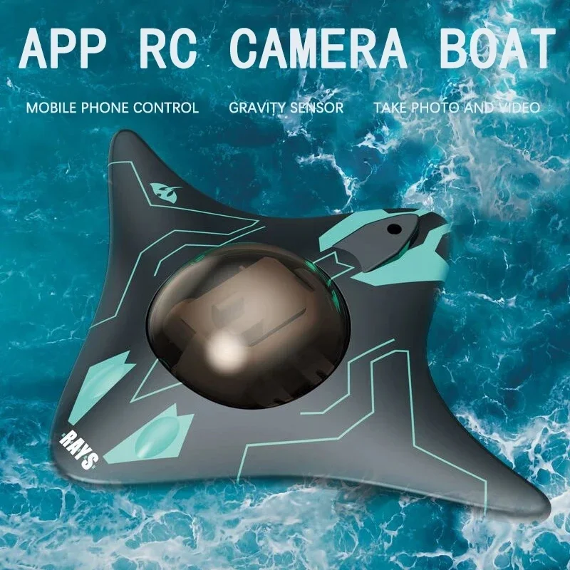 APP WIFI Real-time Transmission RC Toy Wireless Remote Control Boat Underwater Camera Photo Video Yacht Toys Gift for Kid Adult