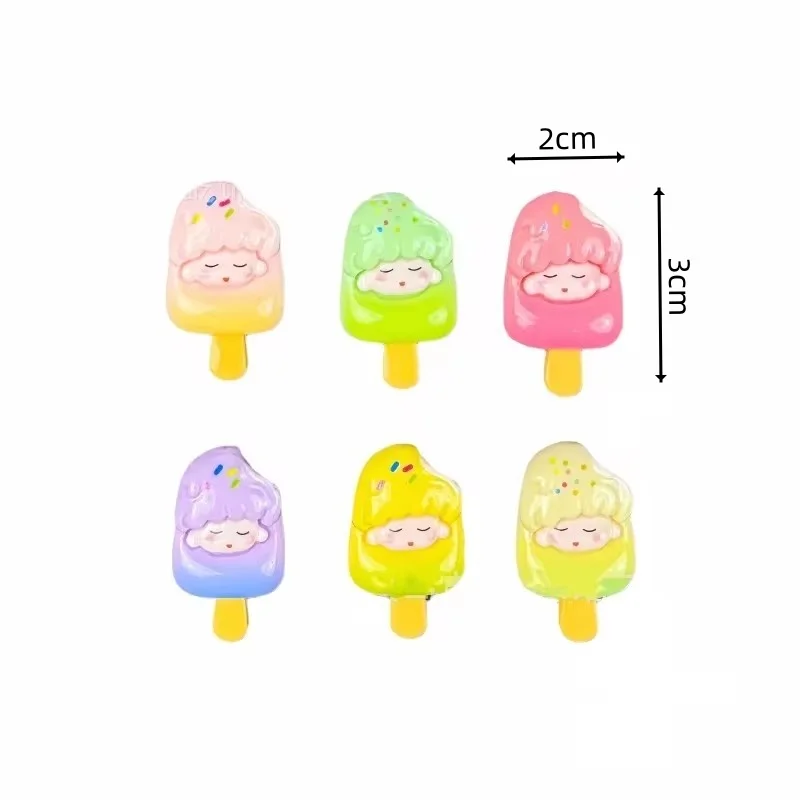 Cartoon resin ice cream accessories toy kid jewelry accessorie toy DIY handmade cream glue phone case hair clip accessories gift