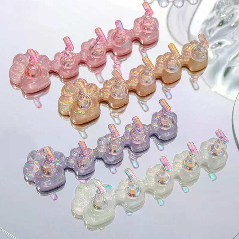 Magnetic Cat Claw Nail Stand For Press On Nails Aurora Resin Showing Shelves Nail Display Holder Manicure Organizer Tools