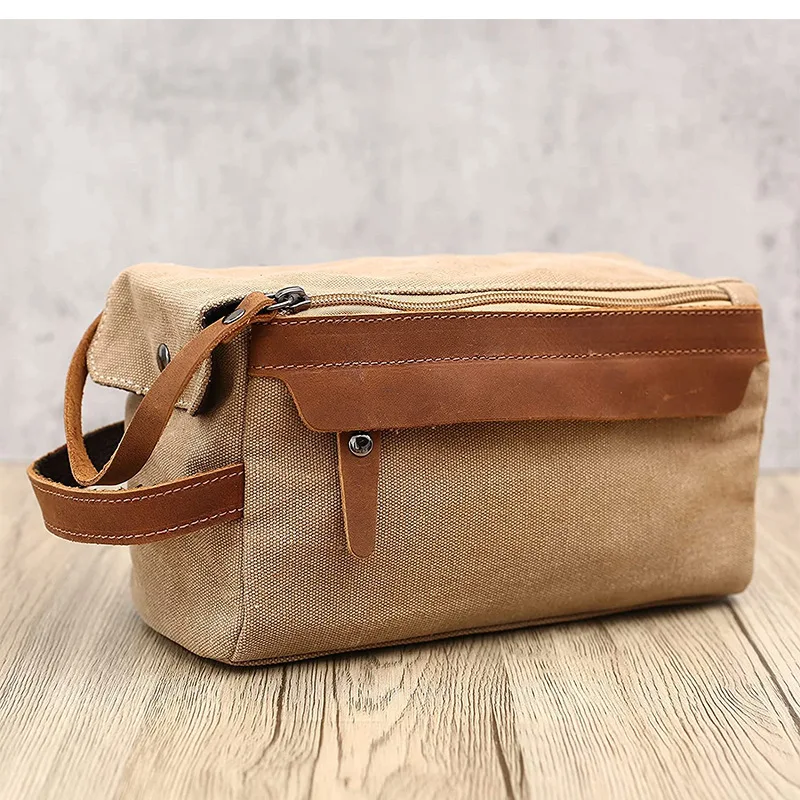 

Utility Canvas Makeup Handbag for Mens Travel Organizer Cosmetic Bag Large Necessaries Male Vanity Case Wash Bag Toiletry Pouch