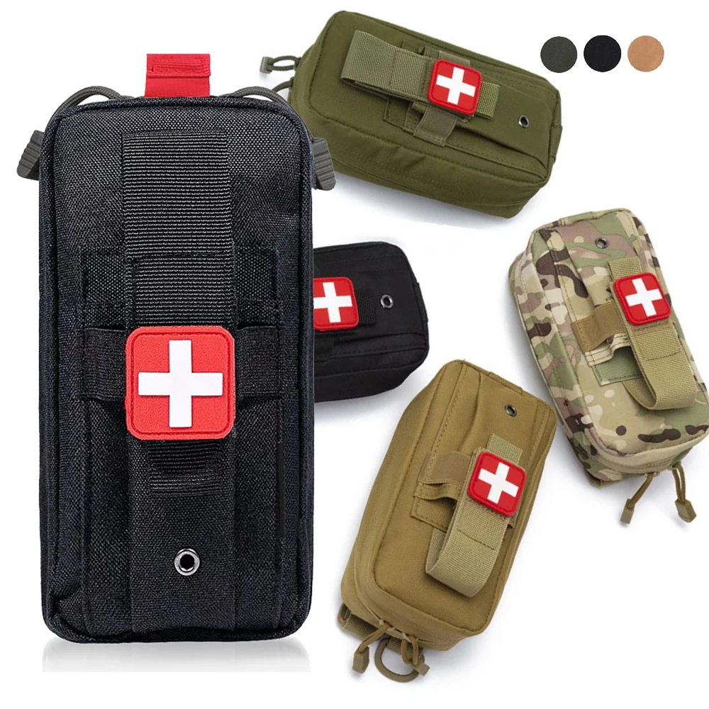 Kit di pronto soccorso Medical EDC Pouch Tactical MOLLE borsa medica per esterni forbici per laccio emostatico marsupio porta laccio emostatico 1000D