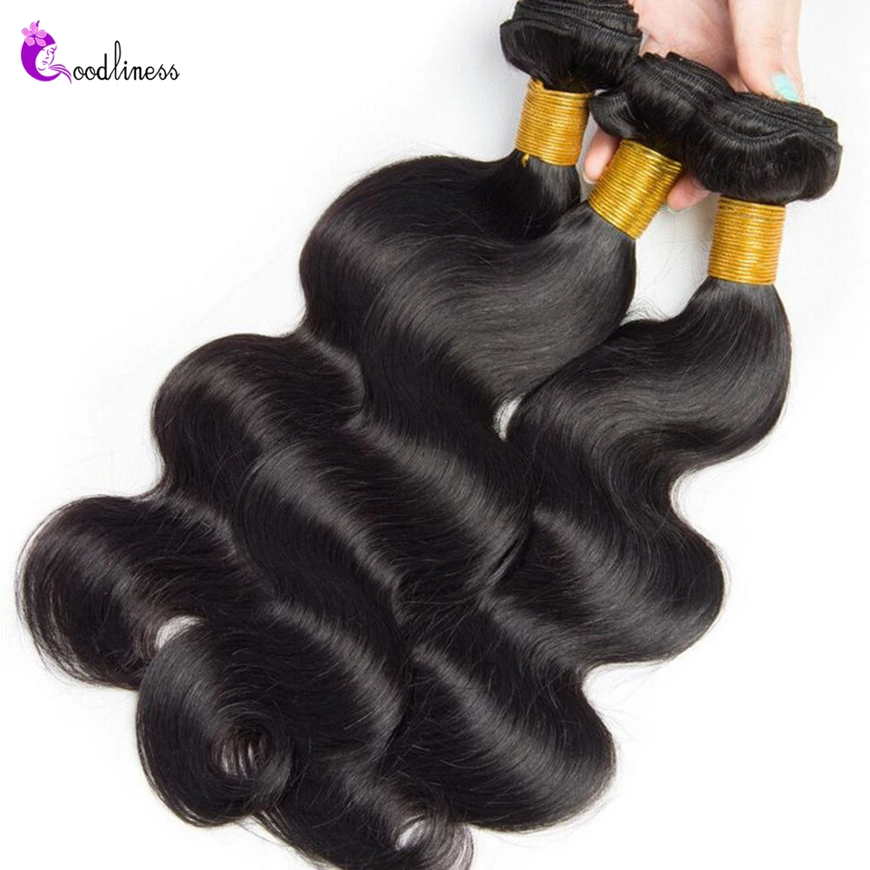 Raw Indian Hair Bundles Unprocessed Body Wave Human Hair Bundles 4PCS Natural Black 10A Virgin Hair Bundles Remy Hair Extensions