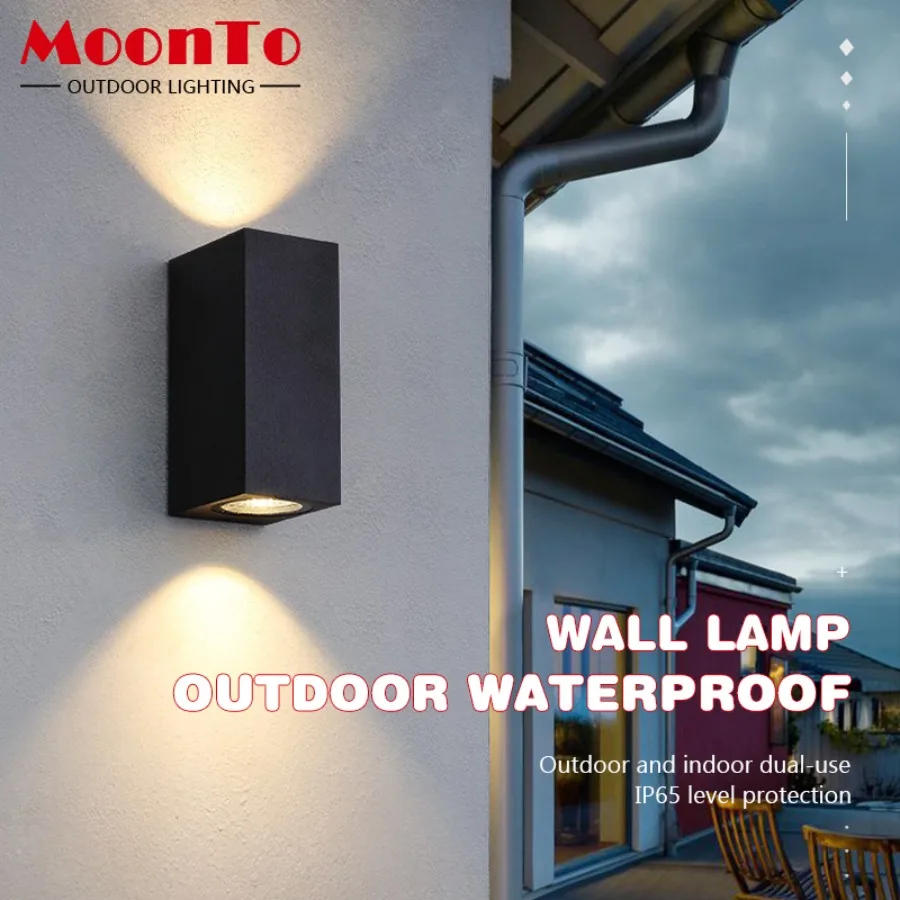 LED Outdoor Wall Lamp IP65 Waterproof GU10 Upper Lower Lighting Porch Garden Lamp Indoor Bedroom Bedside Home Decor Wall Light