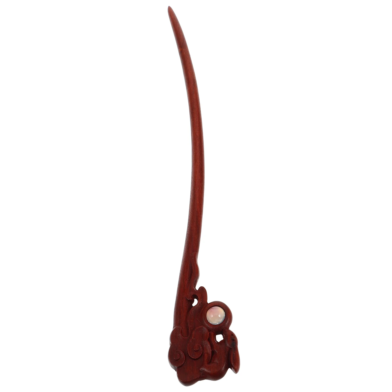 

Red Sandalwood Hairpin Stick Chinese Wooden Accessories Retro Design Versatile Hairstyles Women Hairpins Long Hair