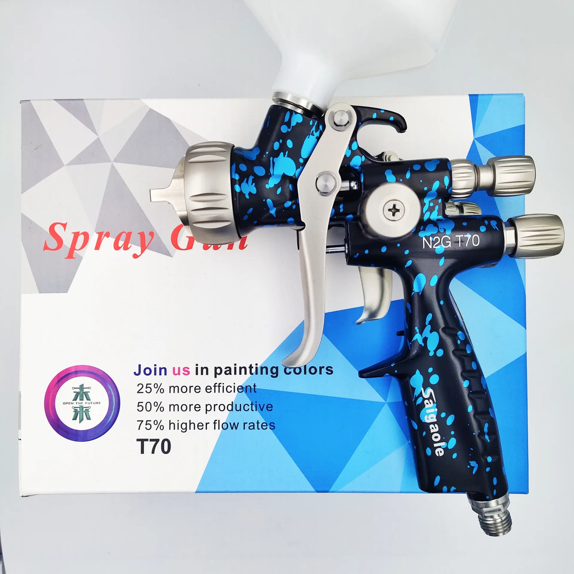 Automobile finish Water-based paint Spray gun High atomization High-end spray gun Pneumatic spray gun Paint spray gun automotive