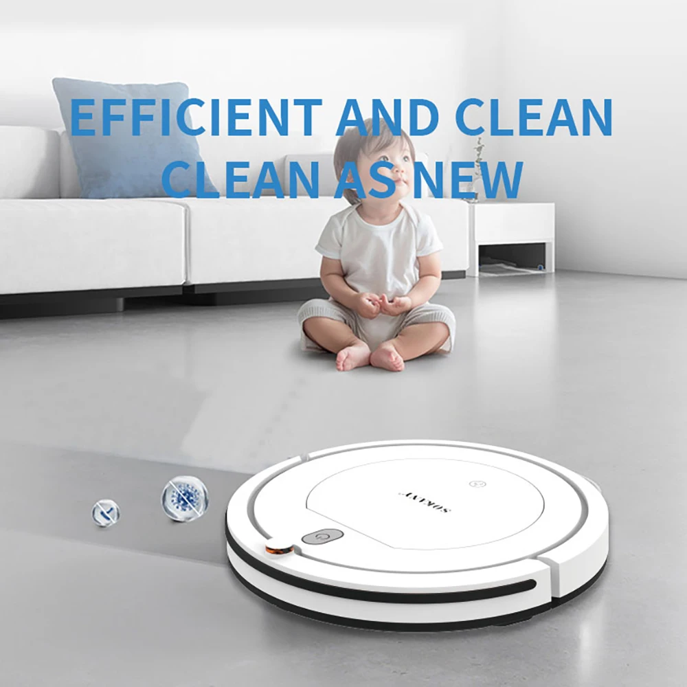 가정용 지능형 스위퍼 원격 제어, 청소, 흡입 및 걸레질, 3 in 1 2000Pa 청소 로봇 청소 기계