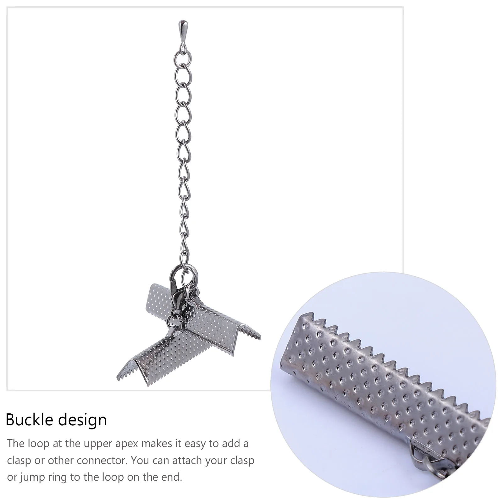 

20 Pcs Ribbon Ends Fixed Clip Sturdy Iron Material Easy Use Jewelry Accessories DIY Crafts Clasps Cord Ends Barrel