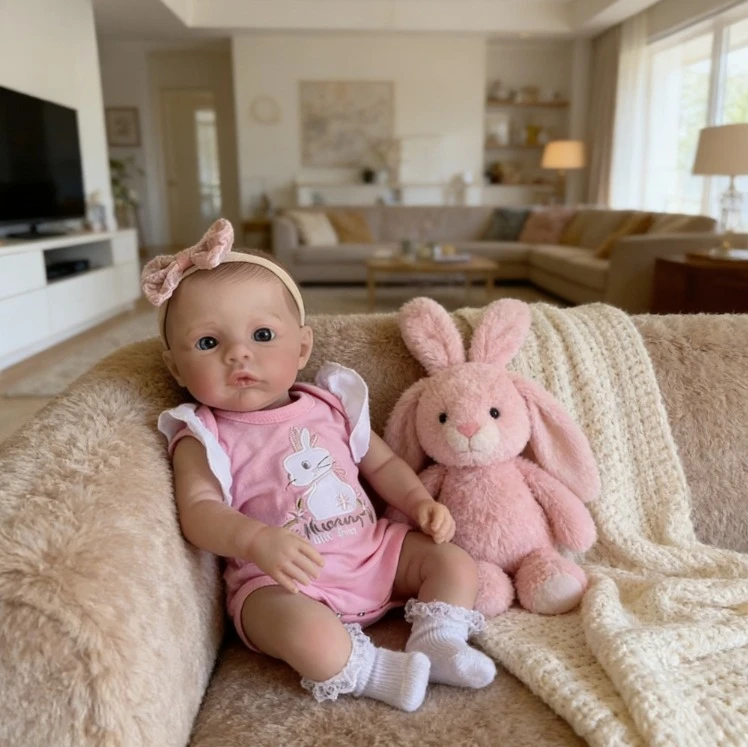 ตุ๊กตา NPK ขนาด 45 ซม. วาดด้วยมือ 100% ผิว 3 มิติ งานศิลปะสะสม พร้อมเส้นเลือดที่มองเห็นได้ ตัวทำจากผ้าเนื้อนุ่ม แบบ Reborn Meadow Bebe ของเล่นเด็ก ของขวัญ