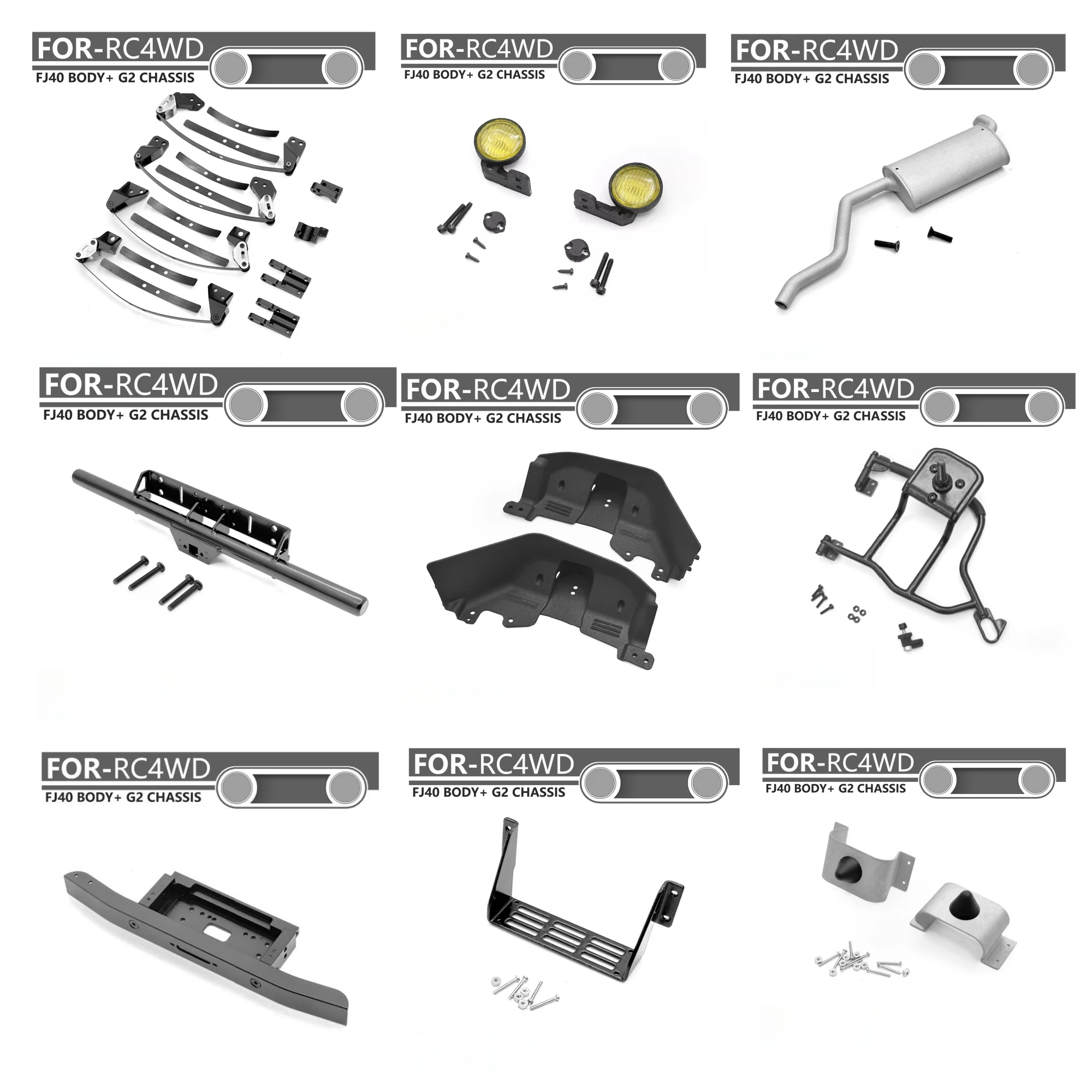 Upgrade parts Accessories fit RC4WD Gelande2 Chassis Cruiser fj40 body for 1/10 scale RC Crawler Car toys