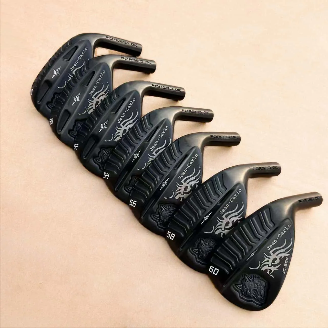 Cabeza de Wedge de Golf Forjada CNC Jean-Carlo JC-209, 48-60 Grados, Acabado en Óxido Negro, Solo Cabeza de Wedge para Golfistas Diestros