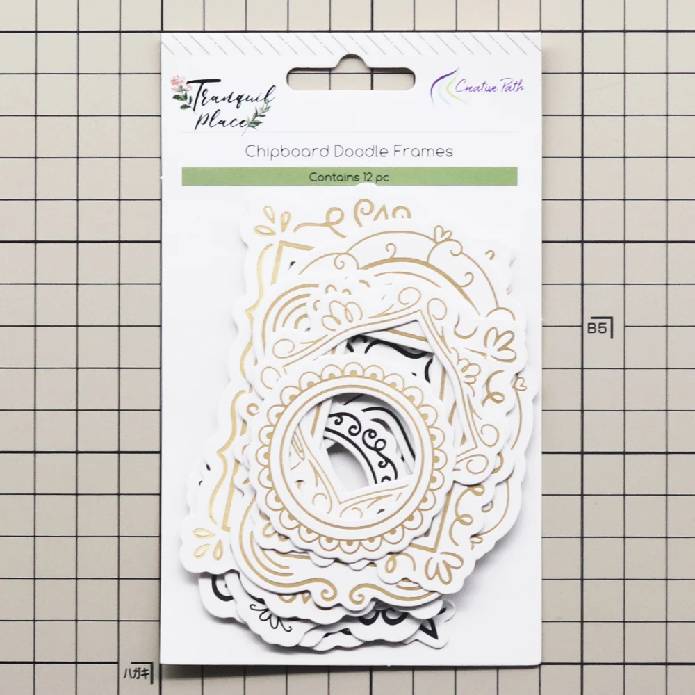 Creative Path Tranquil Place Scrapbooking Journaling Komplettsets 15 Stück Dekorative Papier-Ausschnitte Rahmen Aufkleber DIY Bastelsets – Detail 31