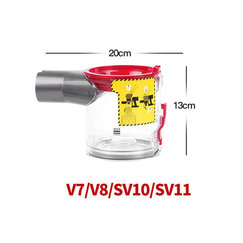 For Dyson V7 V8 Handheld Vacuum Cleaner Dust Cup Household Replacement Parts Dust Bucket+Rear Filter+Pre-Filter