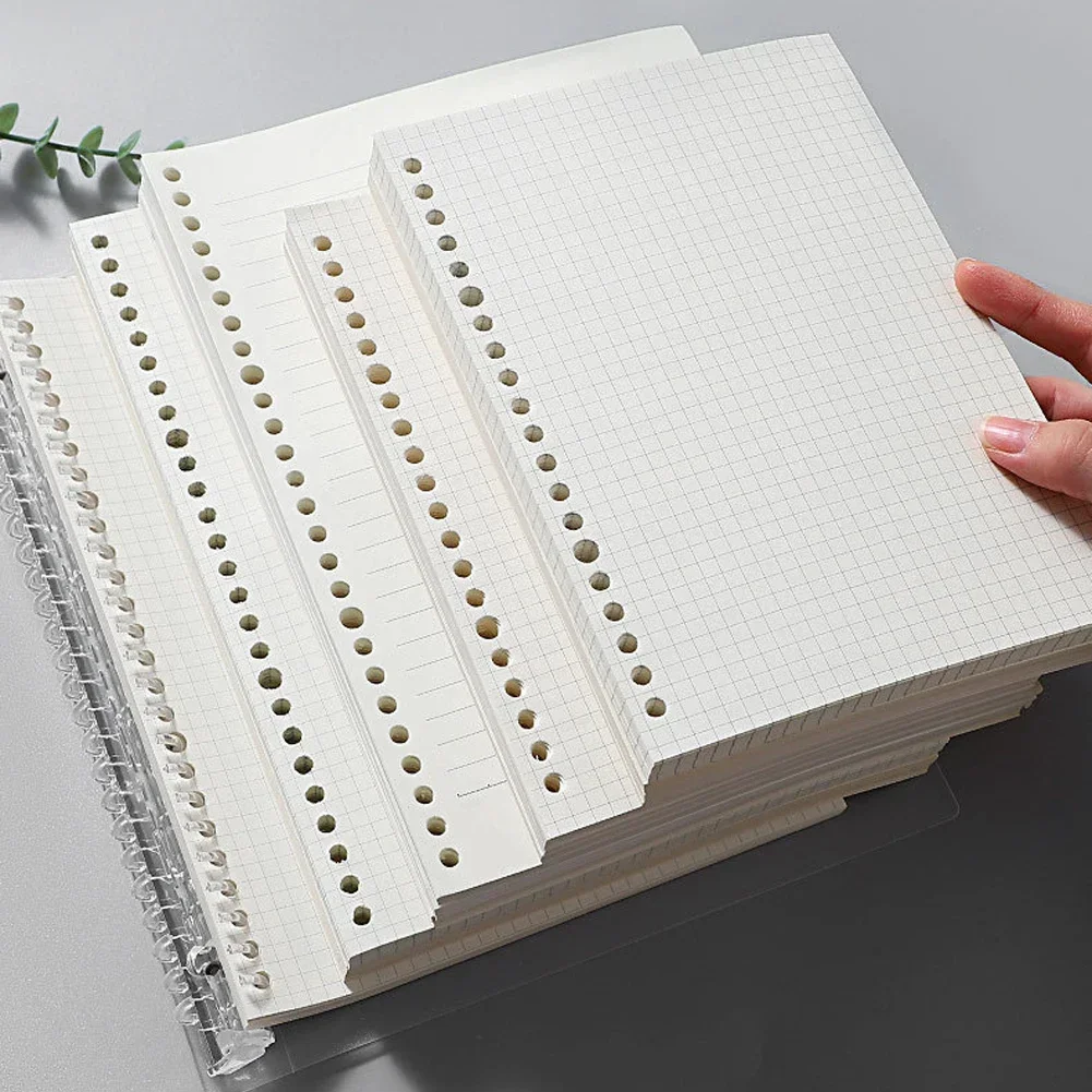 A6/A5 Loose Leaf Notebook Refill 60 Sheets Spiral Binder Inner Page Grid Blank Line Diary Agenda Planner School Office Supplies