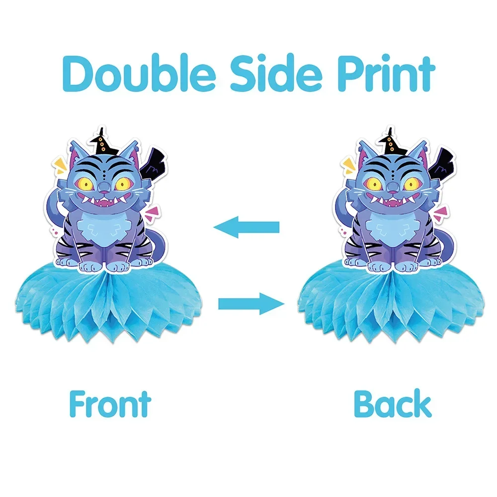 Demon Hunter Anime Figuren Decoraties Kinderverjaardagsfeestje Honingraat Ornamenten Desktop Decoratie Props Gift