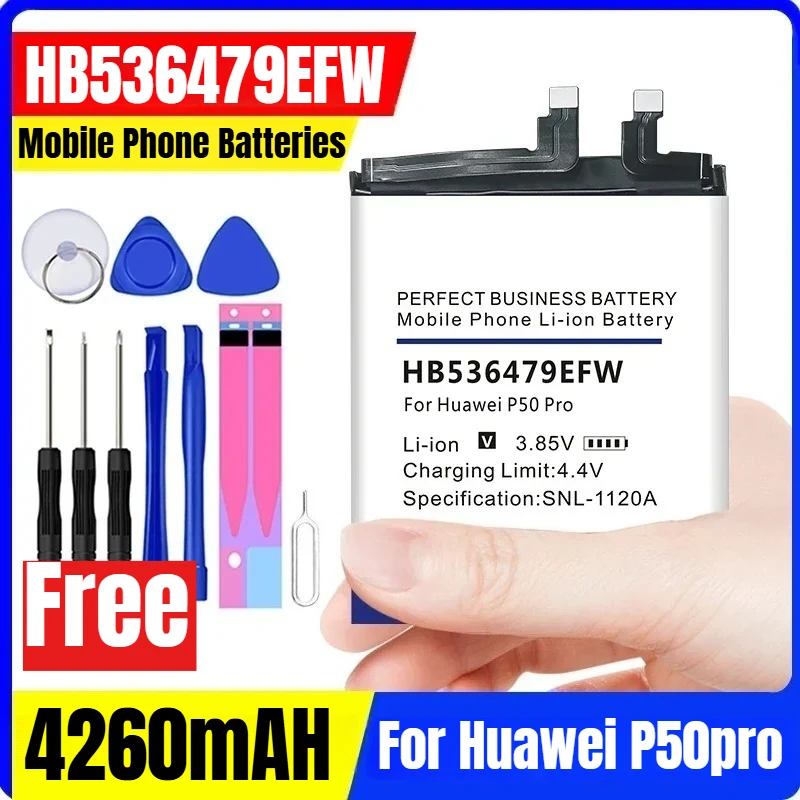 

HB536479EFW 3.87V 4260mAH Mobile Phone Batteries for Huawei P50pro
