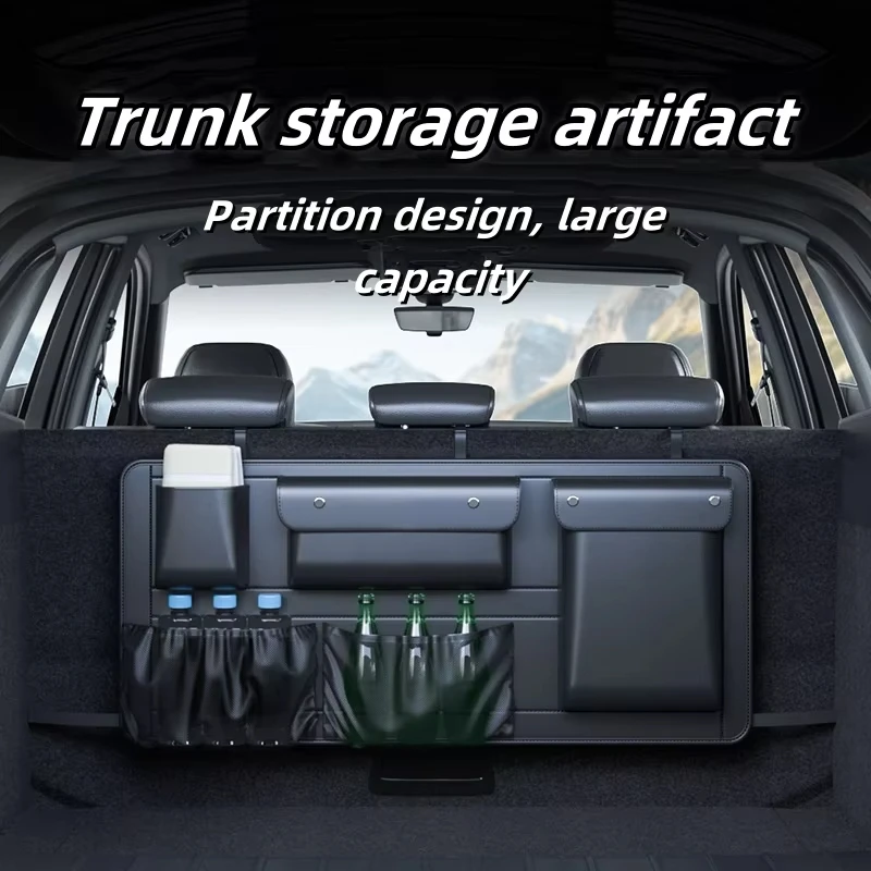 

Multifunctional Car Trunk Storage Organizer Bag - Easy to Install Durable Material for Vehicle Rear Storage