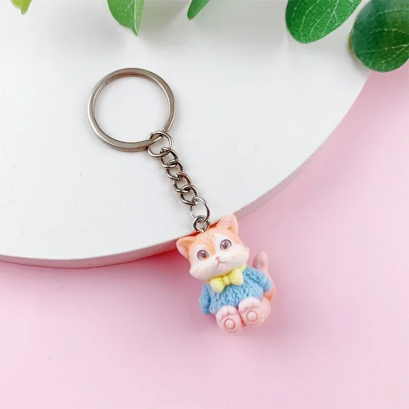 Cute Cartoon Little Prince Fox Flower Figure Keychain Fairy Tales Keyring for Women DIY Jewelry Gift for Friends Kawaii Lanyard