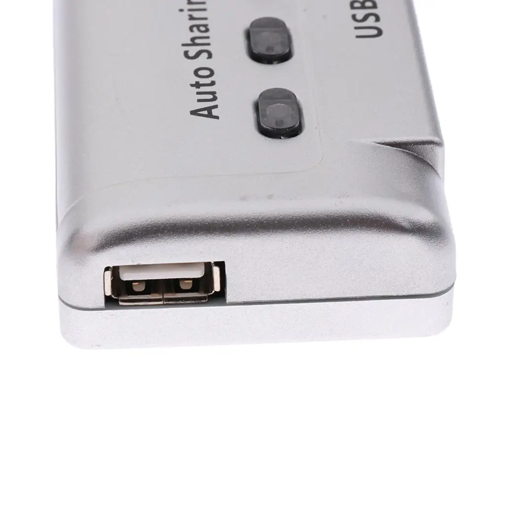 4 Ports USB 2.0 Auto Sharing Switch Multiport USB Hub Adapter for Office Printer Scanner for Multiple Computers