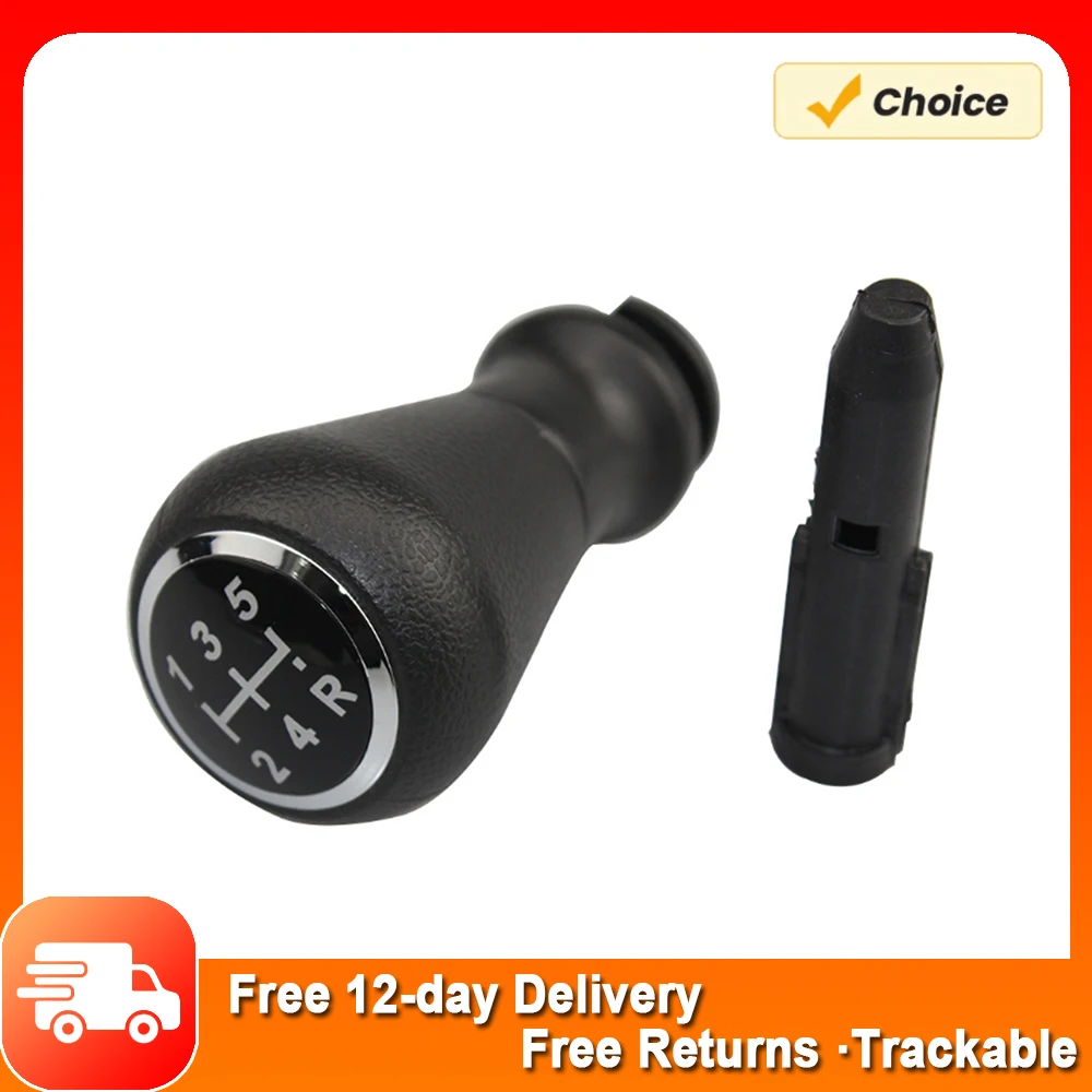 

5 Speed Gear Shift Knob Replacement for Citroen Peugeot 206 207 307 Black Plastic Material Gear Shift Knob Automobile Accessory