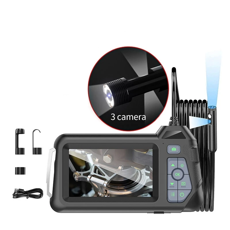 Flexible Video Borescope Industrial Inspection Hd Mini Mobil Portable Medical Module dual Endoscope Camera with Screen Monitors