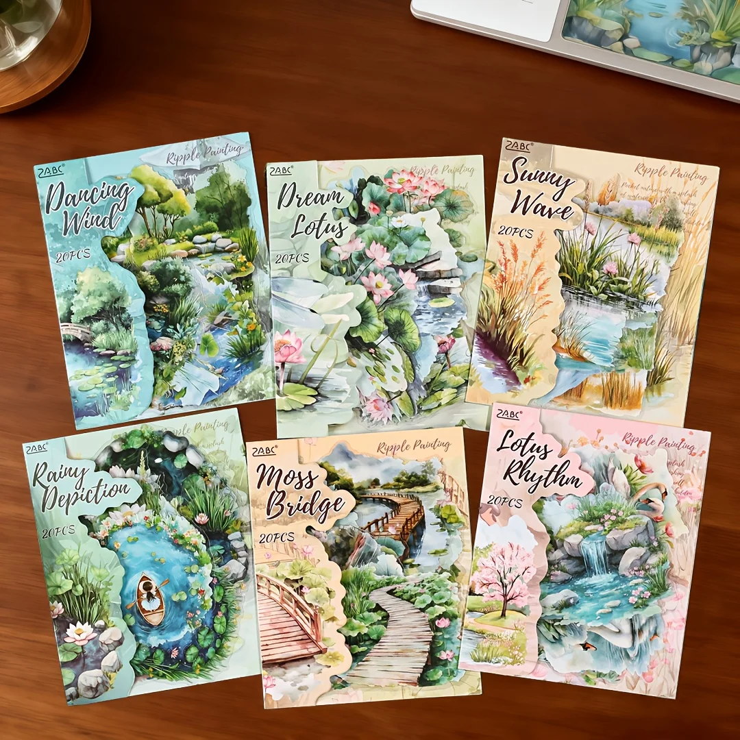 

The "Ripples of Artistic Language" Journal Sticker Pack Is Full of High-End Texture, with Delicate Lines and Warm Colors Stickers Can Enrich the Layers of Your Notebook Pages, and Can Also Be Used to DIY Decorate Notebooks and Letter Paper.