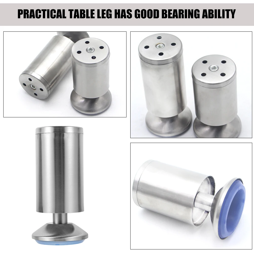 

4 Pcs Stainless Steel Cabinet Legs 50x100 Adjustable Furniture Feet for Sofa Table Dresser Sturdy Metal Leg Replacement