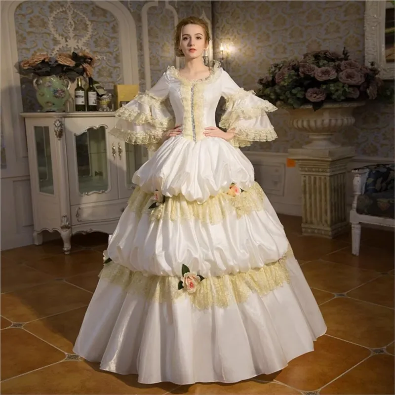 Performance white event cake makeup travel dress