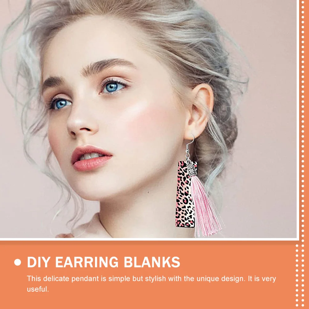 1 Set Of Ear Ring Pendant Set Diy Sublimation Blanks Handmade Earring Hooks Unfinished Jewelry Making Craft Supply Decorative