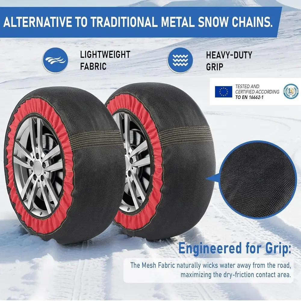 

Цепи противоскольжения для автомобильных колес, аварийные цепи для шин, зимние цепи-носки для Mercedes-Benz AMG, BMW, Volkswagen, Amagi