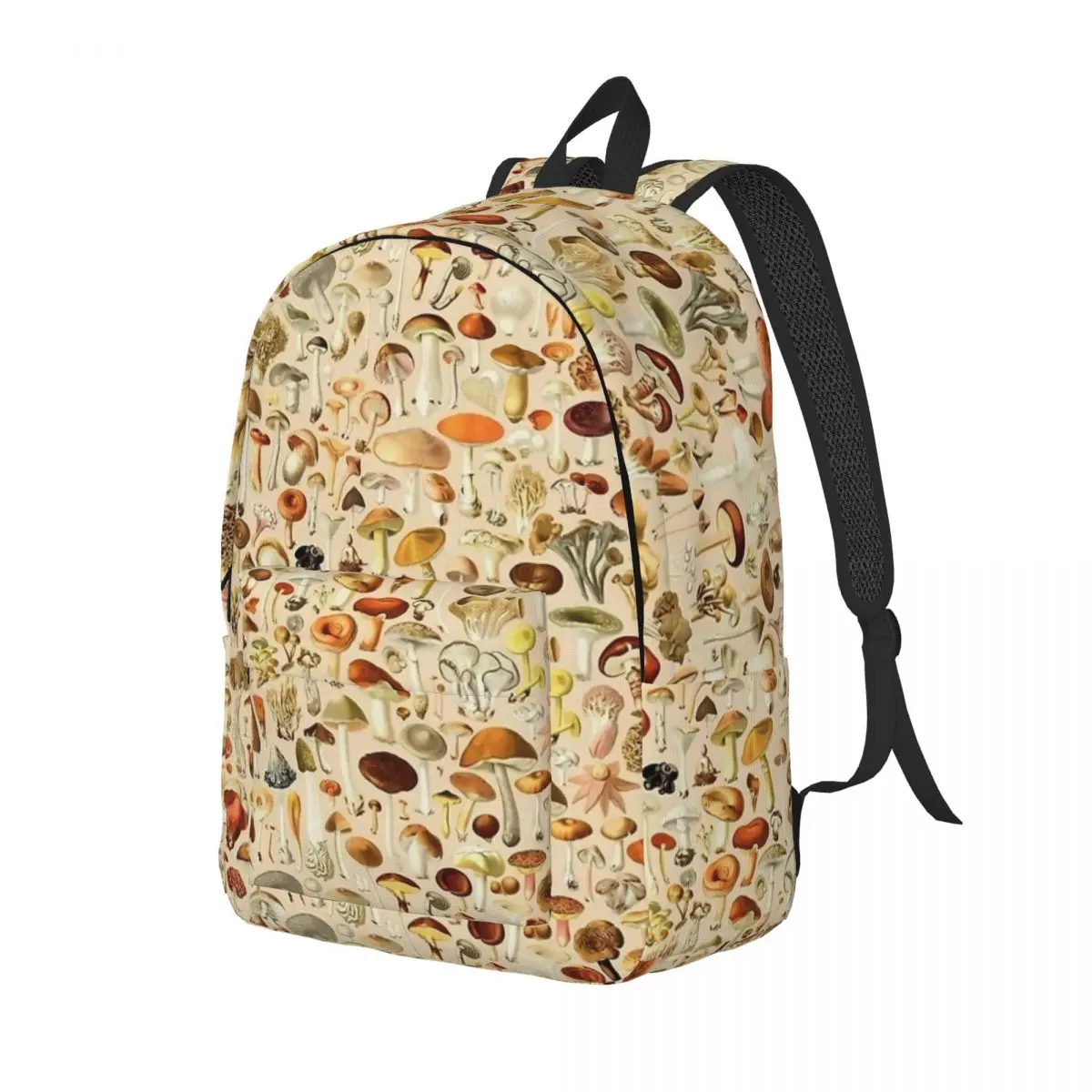 Vintage Mushroom Teenage Backpack Outdoor High School Business Poisonous Mushroom Artwork Daypack Men Women Laptop Canvas Bags