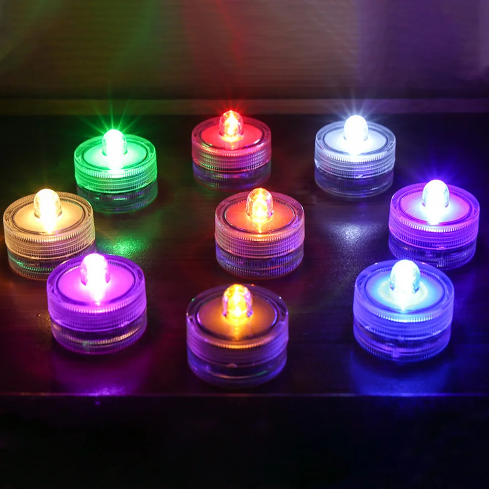 12 قطعة LED أضواء الشاي مقاوم للماء مصابيح غاطسة دخاني أضواء الغوص خزان الأسماك الطرف الديكور مصباح خزان الأسماك #6