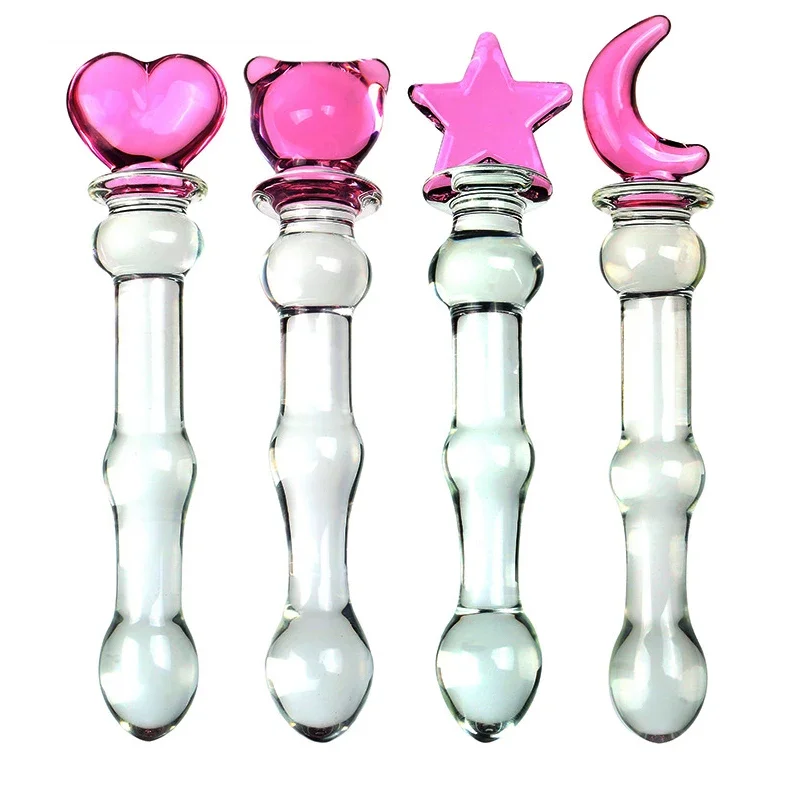 Smooth Crystal Glass Anal Plug Vaginal Anal Beads Plug Massage Masturbation Sex Toys Realistic Dildo Penis For Couples Adults