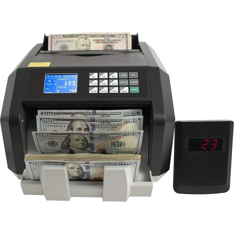 High Speed Money Counting Machine, with UV, MG, IR Counterfeit Bill Detector & Value Counting (RBC-ES250)