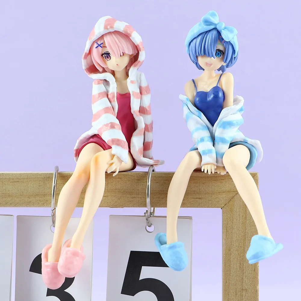 Anime Re:Life In A Different World From Zero kawaii Rem Figure Ram PVC Model Emilia Figurine Hobbies Toys Birthday Gift Pajamas