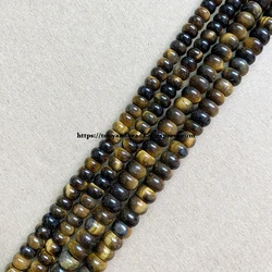 Natural Stone Smooth Rondelle B Tiger Eye Stone 7