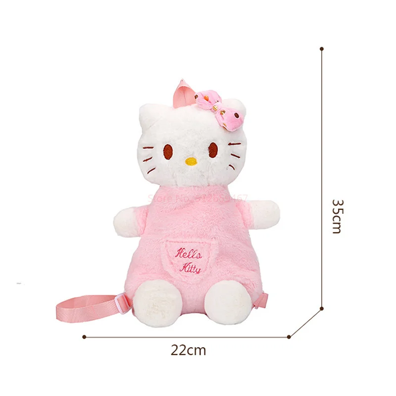 Sanrio Hello Kitty Kawaii Pluche Rugzak Knuffels Poppen Speelgoed Plushie Tas Roze Anime Cartoon Kt Schouder Rugzakken Tassen