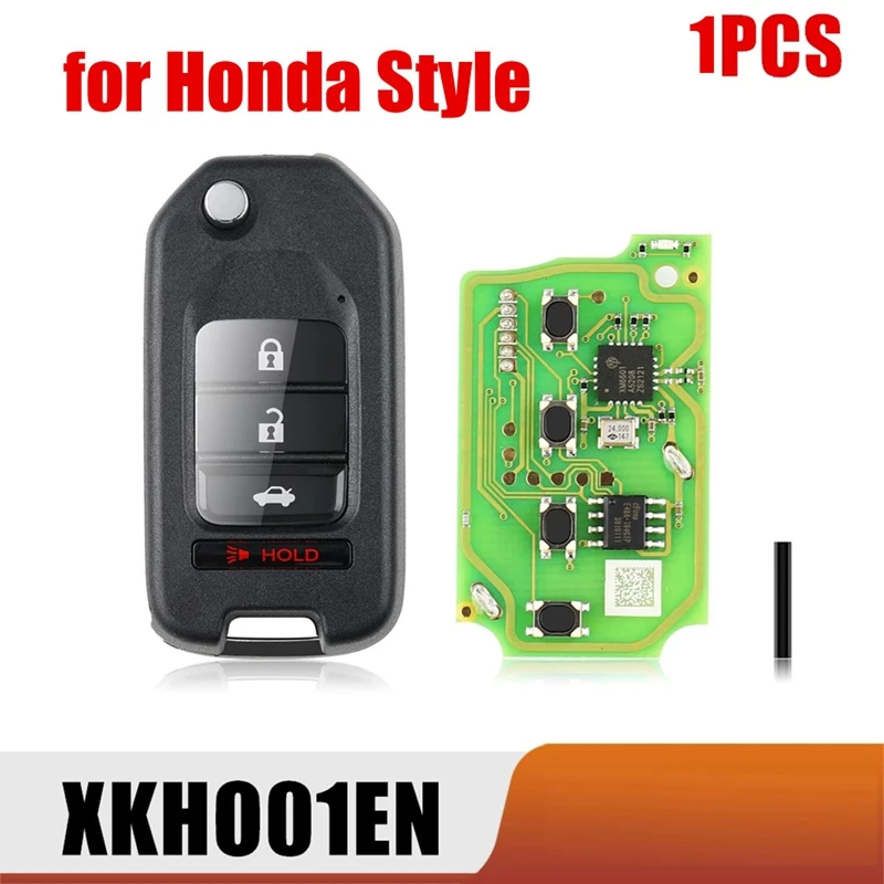 For Xhorse XKHO01EN Wire Remote Key Car  Key Fob Flip 3+1 Button For Honda Type For VVDI Key Tool