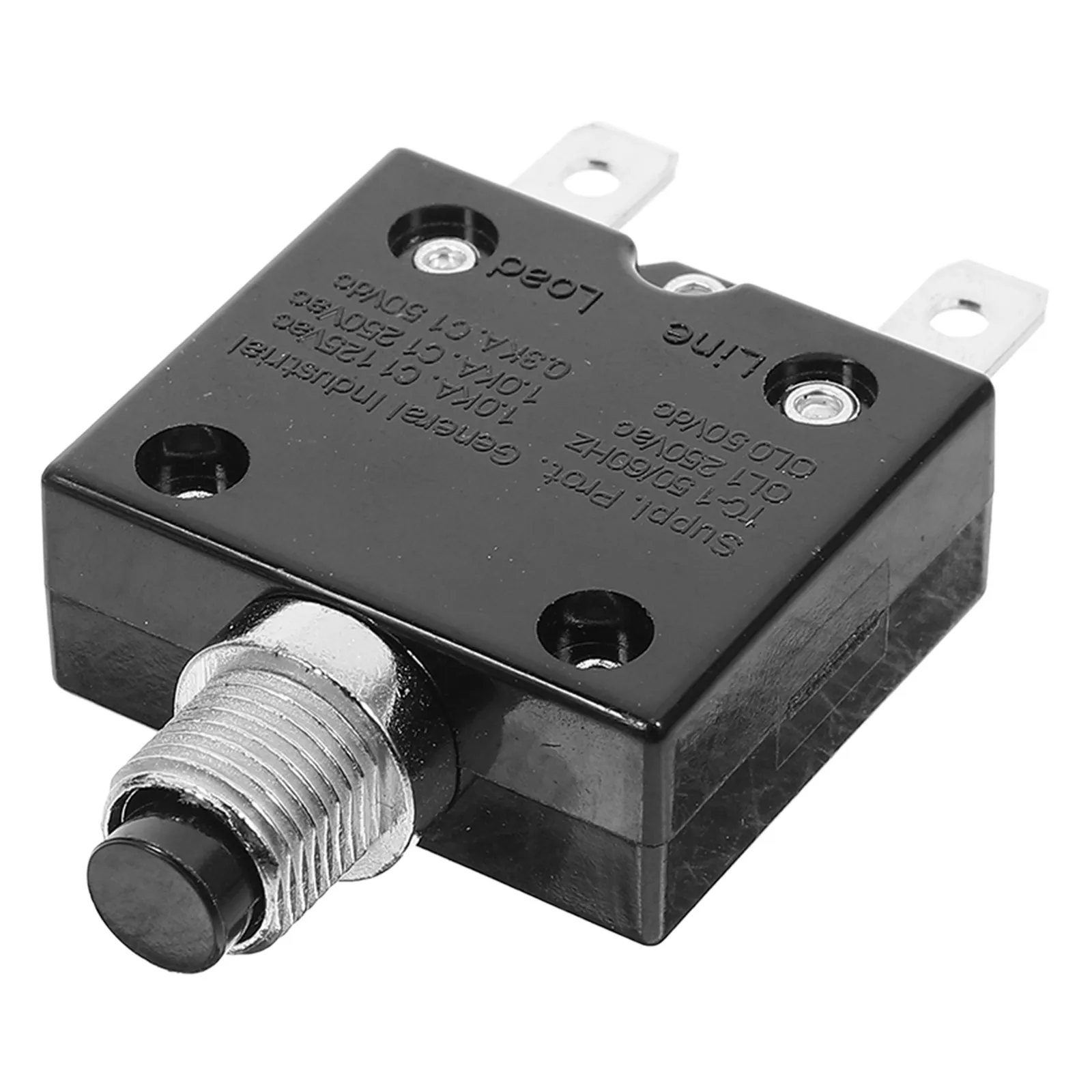 Manual Reset Thermal Circuit Breaker 15A 125-250V AC 50V DC Overload Protector for Marine RV Car