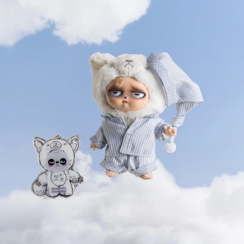 الأصلي الجديد النوم Grumpipi سلسلة صندوق أعمى الفينيل الوجه دمية العصرية قلادة ديكور معكرون اللون حقيبة جمع لعبة مجسمة هدية